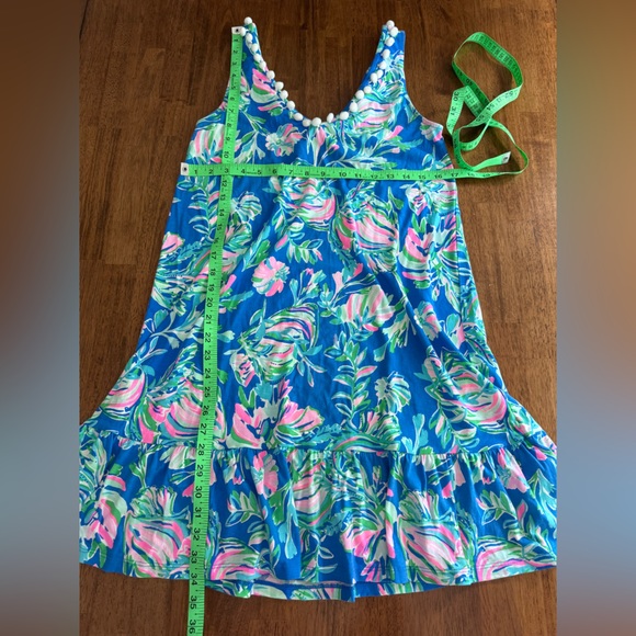 Lilly Pulitzer Camilla Dress SZ S Blue Flare Fancy Fins - Picture 15 of 16